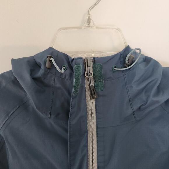 FLAW Outdoor Research Apollo Jacket XL Womens Rain Hooded Full Zip Blue Green - Picture 5 of 16